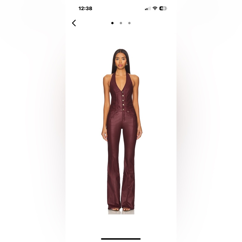 Retrofete Size Small faux leather jumpsuit worn once